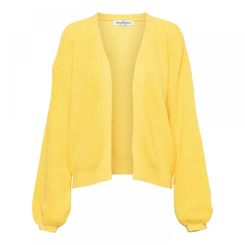 &Co Woman , Fancy Knit Long Sleeve Vest ,Yellow female, Sizes: