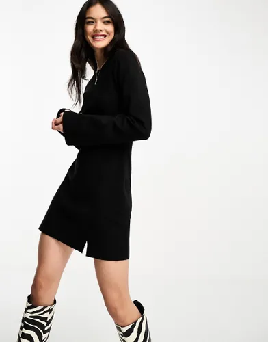 & Other Stories knitted mini dress in black