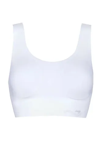 1 Pack White Zero Feel Seamfree Bralette Top with Removable Pads Ladies Extra Large - Sloggi