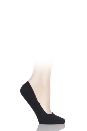 1 Pair Black Invisible Step Cotton Shoe Liners Ladies 2.5-3.5 Ladies - Falke