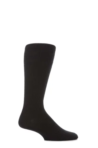 1 Pair Black Mid Calf Wool Softop Socks Men's 6-11 Mens - HJ Hall