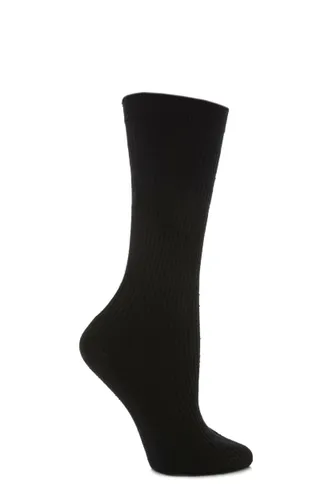 1 Pair Black Original Cotton Softop Socks Ladies 4-7 Ladies - HJ Hall