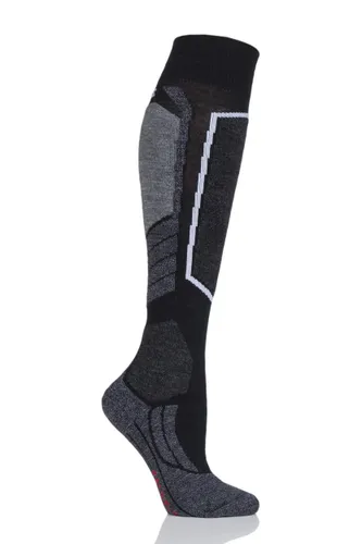 1 Pair Black SK4 Medium Volume Wool Ski Socks Ladies 7-8 Ladies - Falke