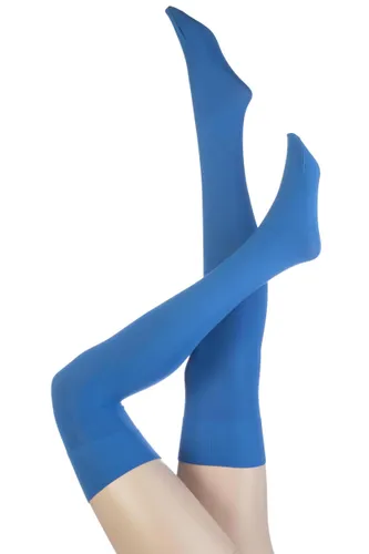 1 Pair Bright Blue Caballero 70 Denier Over the Knee Socks Ladies Small/Medium - Trasparenze