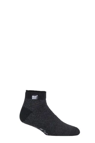 1 Pair Charcoal Slipper Thermal Ankle Slipper Socks Men's 6-11 Mens - Heat Holders