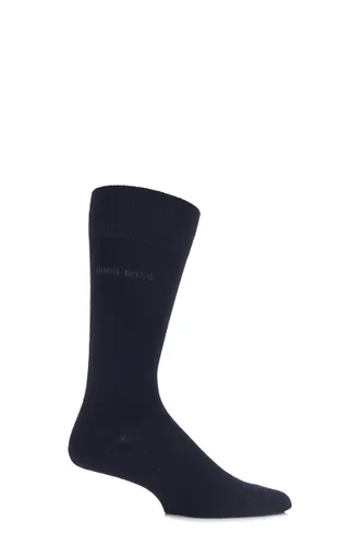 1 Pair Dark Blue BOSS Edward Plain 85% Soft Bamboo Socks Men's 5.5-8 Mens - Hugo Boss