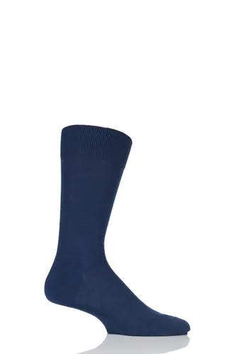 1 Pair Dark Blue Camden Merino Wool Plain Socks Men's 10-12 Mens - Pantherella