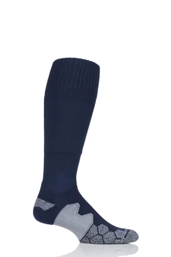 1 Pair Navy of London Made in the UK Cushioned Foot Technical Football Socks Men's 6-11 Mens - SOCKSHOP of London