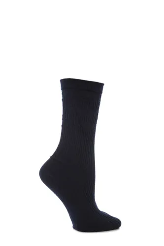 1 Pair Navy Original Wool Softop Socks Ladies 4-7 Ladies - HJ Hall
