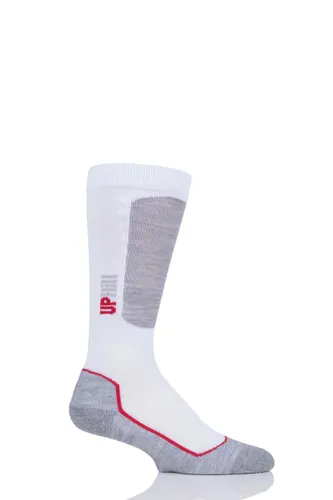 1 Pair White UpHillSport Alpine Ski Pro 4-layer L3 Socks Kids Unisex 9-11.5 Kids (5-8 Years) - Uphill Sport