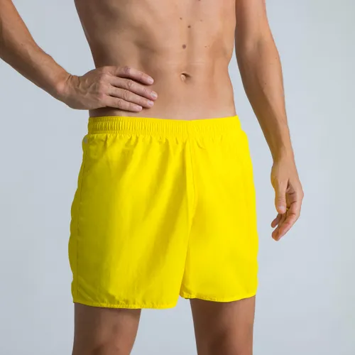 100 Basic Men's Swimming Shorts - Yellow / White