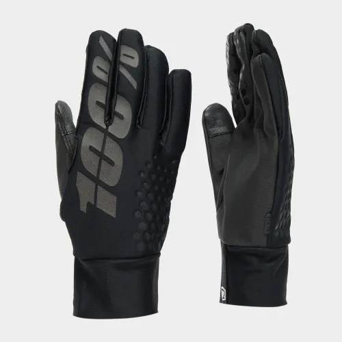 100% Men's Brisker Hydromatic Waterproof Gloves - Black, Black