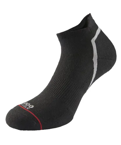 1000 Mile Socks - Mens Single Layer Active Sport Breathable Ankle - Black