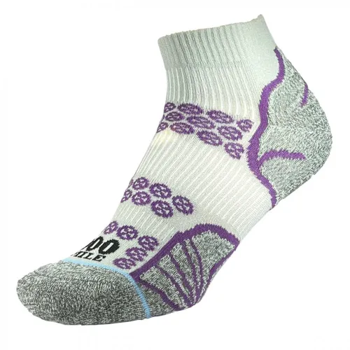 1000 Mile Womens Lite Anklet Repreve Sock: Silver/Purple: 3-5.5