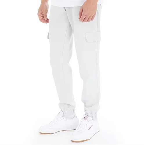 11 Degrees Mens Stretch Cuffed Cargo Trousers Vapour Grey