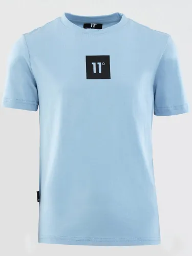 11 Degrees Powder Blue Junior Large Logo Graphic T-Shirt