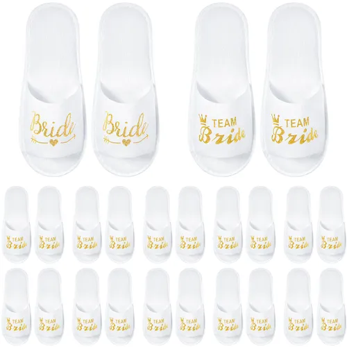 12 Pairs Disposable Open Toe Spa Slippers for the Bride