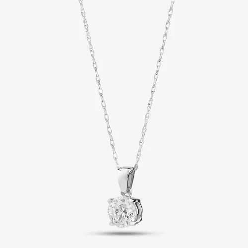14ct White Gold Certificated Laboratory-Grown 1.50ct Diamond Necklace LGP3119-150-2