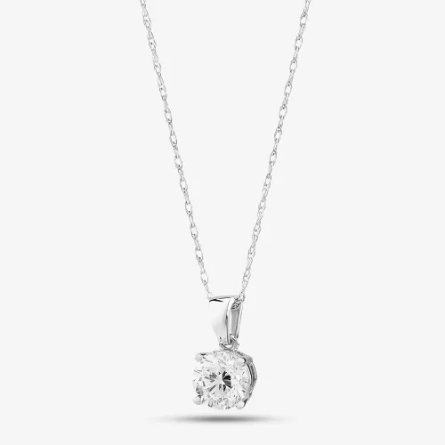 14ct White Gold Certificated Laboratory-Grown 2.00ct Diamond Necklace LGP3119-200-2