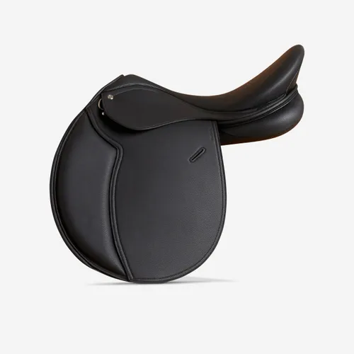 17.5" Synthetic Horse Riding Saddle For Horse And Pony 100 - Black