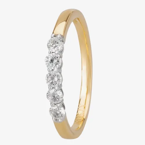 1888 Collection 18ct Gold 0.30ct Five-Stone Diamond Ring HET1001(.30CT PLUS)- G/SI1/0.30ct