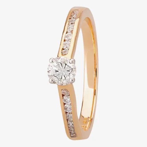 1888 Collection 18ct Rose Gold 0.25ct Diamond-Set Solitaire Ring RI-138(.25CT PLUS)- F/SI2/0.25ct