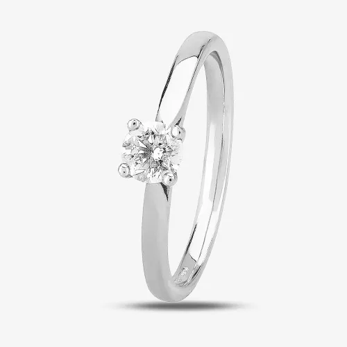 1888 Collection Platinum 0.33ct Brilliant-Cut Classic Diamond Ring RI-2016(.33CT PLUS)- G/SI2/0.33ct
