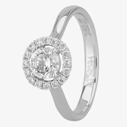 1888 Collection Platinum 0.60ct Diamond Floating Halo Ring DSR21(.60CT PLUS)- G/VS2/0.79ct
