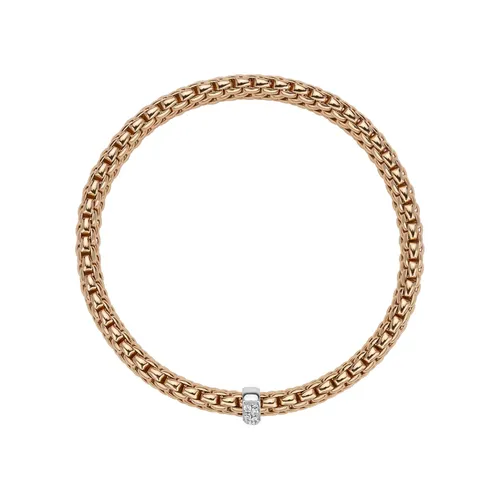 18ct Rose & White Gold Flex'it Vendome 0.10cttw Diamond Bracelet