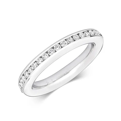 18ct White Gold 1.00ct Diamond Brilliant Cut Eternity Ring - J.5