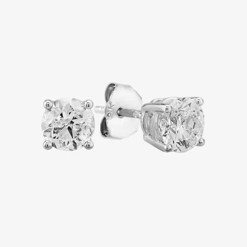 18ct White Gold 2.00ct Diamond Solitaire Stud Earrings THE2534-200