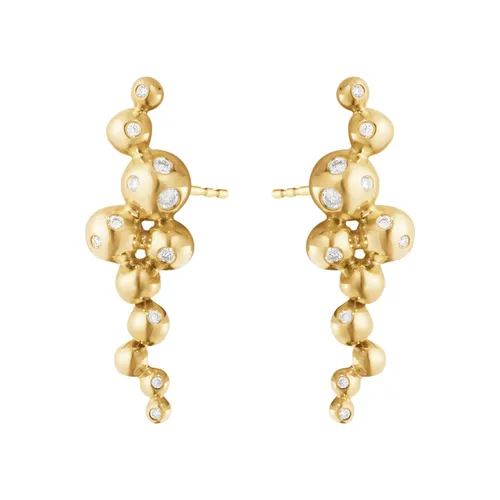 18ct Yellow Gold & 0.08ct Diamond Moonlight Grapes Earrings