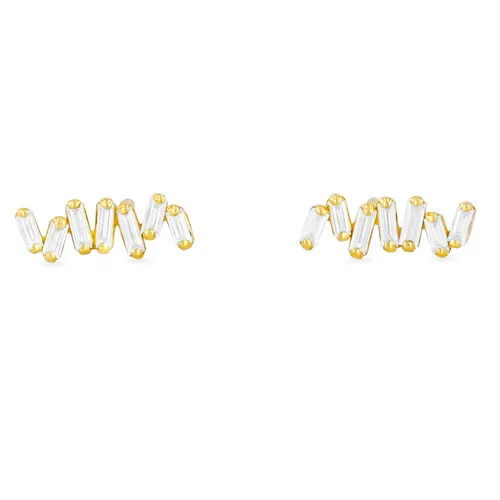 18ct Yellow Gold Firework 0.18cttw Diamond Stud Earrings