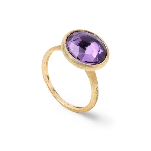 18ct Yellow Gold Jaipur Colour Collection Amethyst Stacking Ring - Ring Size O