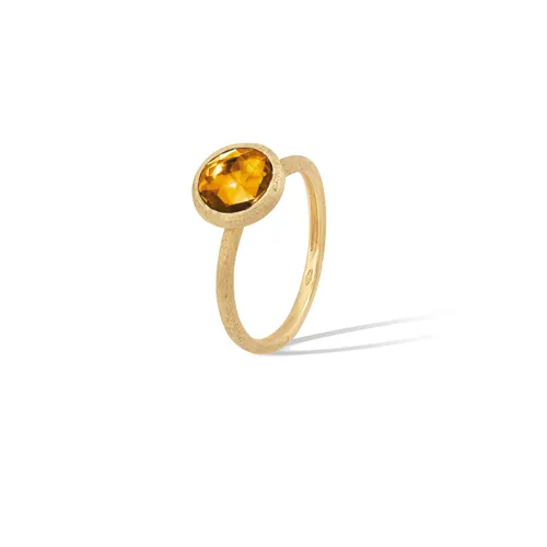 18ct Yellow Gold Jaipur Colour Collection Citrine Stacking Ring - Ring Size L