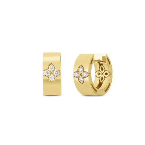 18ct Yellow Gold Love in Verona 0.17ct Diamond 6mm Earrings