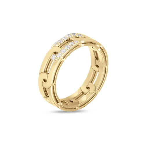 18ct Yellow Gold Navarra 0.15ct Diamond Ring - Ring Size L