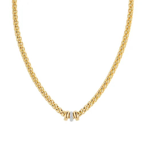 18ct Yellow Gold Solo 0.10ct Diamond Necklace