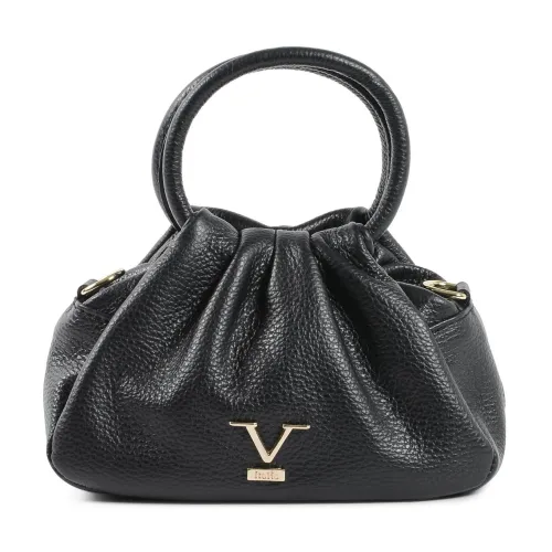 19v69 Italia , Black Leather Mini Bag ,Black female, Sizes: ONE SIZE