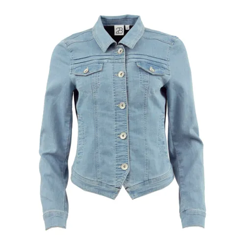 2-Biz , Anne Light Denim Jacket - Stylish and Warm ,Blue female, Sizes: