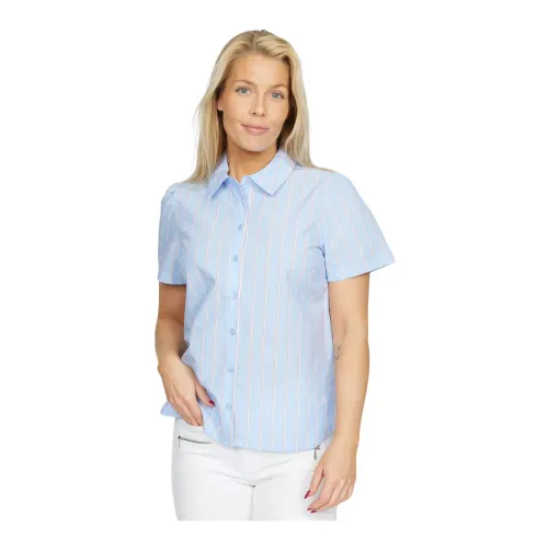 2-Biz , Light Blue Striped Shirt Celina.Hs24 ,Blue female, Sizes:
