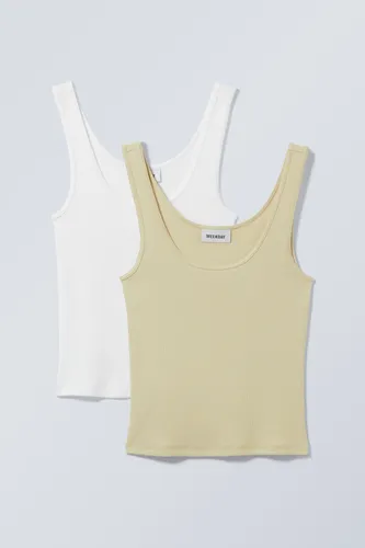 2-Pack Open Neck Tank Top - Yellow