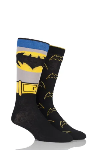 2 Pair Assorted DC Comics Mix Batman Socks Men's 6-11 Mens - Film & TV Characters