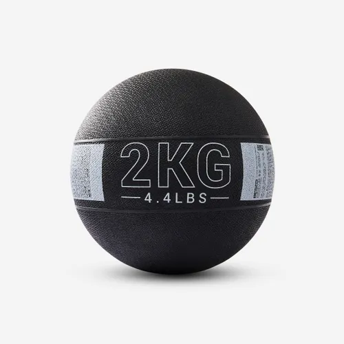 2kg Rubber Medicine Ball - Black/grey