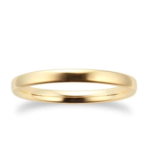 2mm Slight Court Standard Wedding Ring In 9 Carat Yellow Gold - Ring Size G