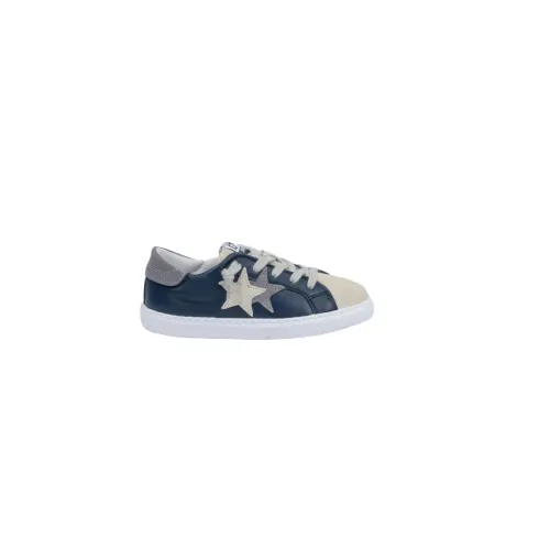 2Star , Blue and Light Grey Low Top Sneakers ,Blue female, Sizes: