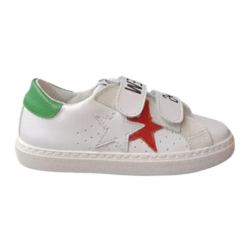 2Star , Green Flat Shoes with Velcro Closure ,Green male, Sizes: