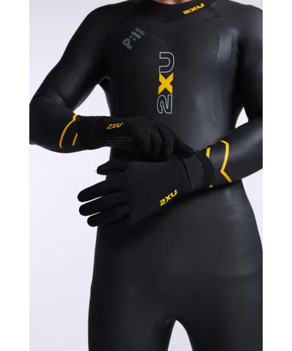 2Xu Unisex Propel Neoprene Gloves Black/Ambition - Yellow/Black