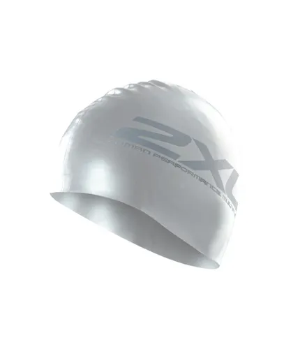 2Xu Unisex Silicone Swim Cap Silver/Silver - One