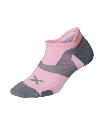 2Xu Unisex U Vectr Cushion No Show Socks Dusty Pink/Grey